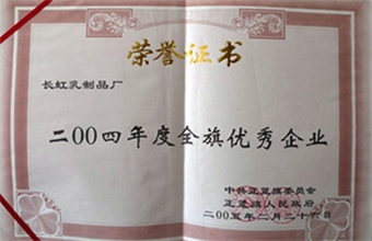 2004年度全旗优秀企业